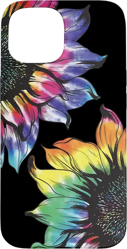 Vista 6 de Tie Dye Sunflower Phone Case Fun Colorful Retro Hippie Gift Case for iPhone 17