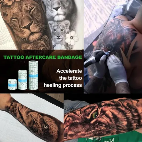Vista 6 de 3 rollos de vendaje de cuidado posterior de tatuaje, película impermeable para tatuaje, cinta de parche de segunda piel, cinta curativa