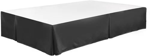 Vista 3 de Legacy Decor Falda de cama con volantes 100% microfibra cepillada con caída de 14 pulgadas, tamaño individual, color azul Allure Allure Blue