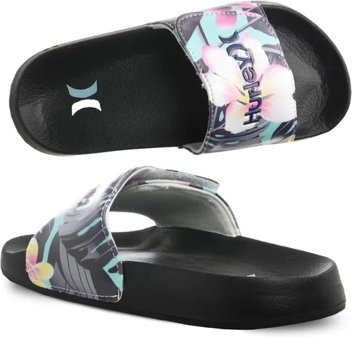 Vista 6 de Hurley Naia - Sandalias de deslizar para niñas y niños, pantuflas de puesta fácil con correa ajustable, sandalias para niños
