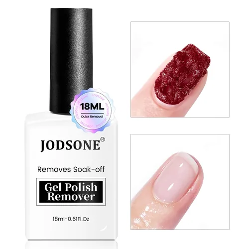 Vista 13 de JODSONE Juego de 3 piezas de 10 ml de capa superior y base de esmalte de uñas con removedor de gel; removedor de uñas de gel para remoción rápida