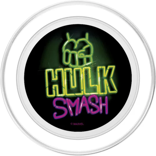 Vista 2 de Marvel Avengers Hulk Smash Neon PopSockets MagSafe PopGrip para iPhone