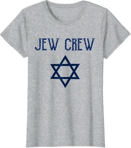 Vista 36 de Camiseta Jew Crew Jewish Star, gris, S