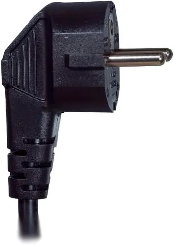 Vista 2 de European Schuko Cable de alimentación de ángulo recto, CEE 7/7 a IEC320 C13, 6 pies, 18 AWG, 16A, 250 V (ZWACSCA4-06), color negro