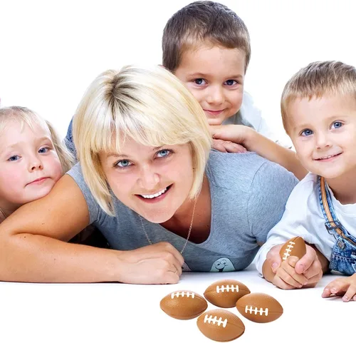 Vista 6 de Blulu Paquete de 80 mini pelotas de fútbol a granel de 2.17 pulgadas para niños y adultos, bolas de fútbol de espuma para apretar, para cumpleaños