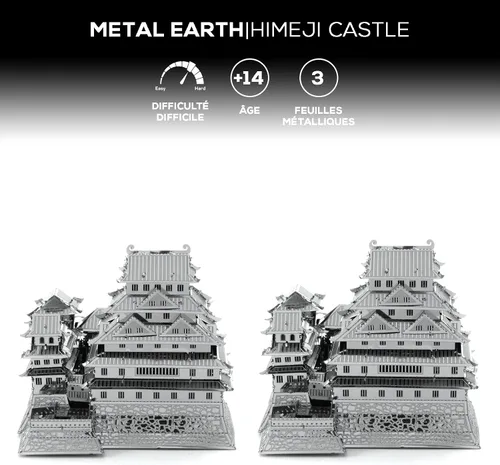 Vista 5 de Set de castillo Fascinations Metal Earth 3D Himeji de metal 3D