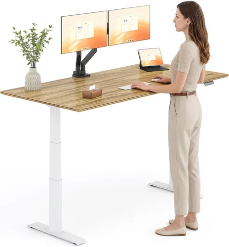 Vista 35 de FLEXISPOT E8 Premium North American - Escritorio de pie de nogal negro