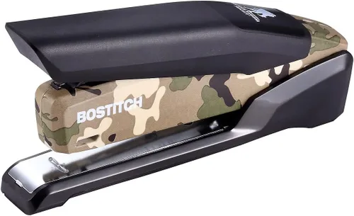 Vista 6 de Bostitch Office Executive Engrapadora de Escritorio de Metal, Engrapadora 3 en 1 Accionada por Resorte, Un Dedo, Compartimento de Almacenamiento