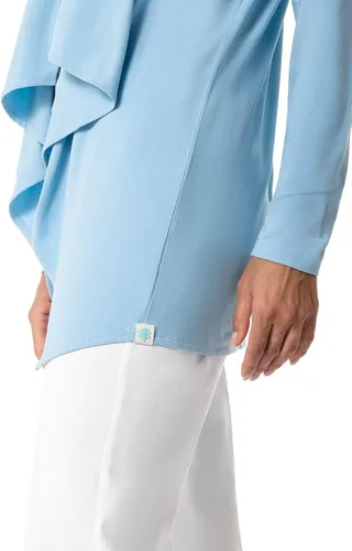 Vista 5 de Envoltura solar de manga larga para mujer - Protección solar UPF 50+ - Marietas Azul ártico