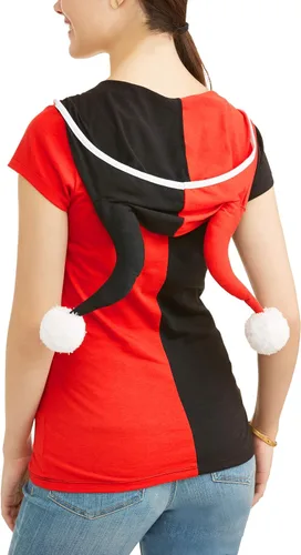 Vista 2 de DC Comics - Camiseta con capucha para disfraz de Harley Quinn
