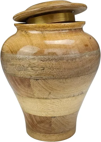 Vista 4 de Urna conmemorativa de cremación para cenizas humanas, caja y ataúd para hombres, mujeres, niños, funeral grande de entierro (C)
