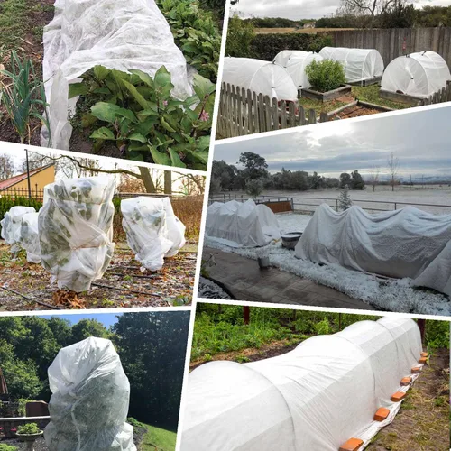 Vista 6 de KLEWEE Cubiertas para Plantas Protección contra Heladas 10 x 50 Pies, 1.05 oz/yd² Tela Antihielo más Gruesa para Protección de Plantas contra