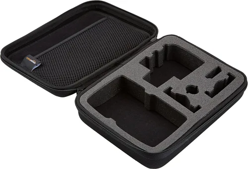 Vista 3 de Amazon Basics Estuche de transporte pequeño para GoPro y accesorios, 9 x 7 x 2.5 pulgadas, sólido, negro