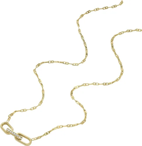 Vista 2 de Fossil - Collar con colgante de acero inoxidable en tono dorado para mujer