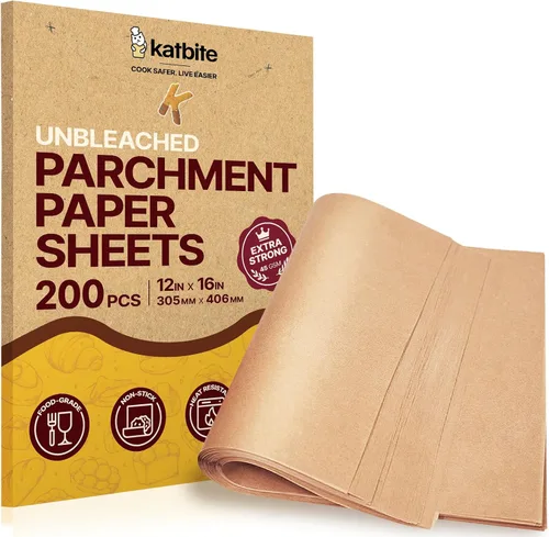 Vista 9 de Katbite 300 piezas de papel de hamburguesa de 6 x 6 pulgadas, papel de hamburguesa, hojas de pergamino sin blanquear, resistentes y antiadherentes