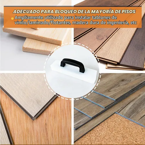 Vista 7 de Bloque de Golpeo para Suelos de Servicio Pesado - Adecuado para Laminado, Vinilo, Madera Dura y Madera Diseñada - Mango Incluido, Sin Martillo