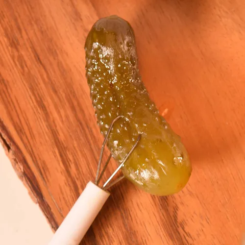 Vista 7 de R&M International Pickle Picker Carded, Talla única, Blanco