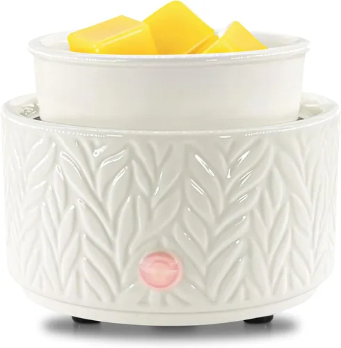 Vista 9 de EQUSUPRO Calentador de cera para derretir cera perfumada 3 en 1, calentador eléctrico de cera de cerámica, quemador, derretidor de cera de fragancia