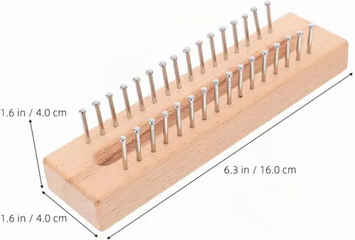 Vista 4 de ARTIBETTER Juego de telar de madera hecho a mano con gancho para sombrero, bufanda, calcetines, suéter, tejer, accesorios de telar