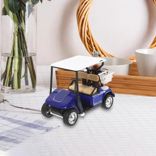 Vista 8 de Mipcase Carrito de golf Modelo de decoración para el hogar Suministros de escritorio Carrito de golf simple Decoración de carrito de golf Decoración