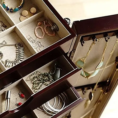 Vista 4 de Hives and Honey Cabby Jewelry Armoire, cereza