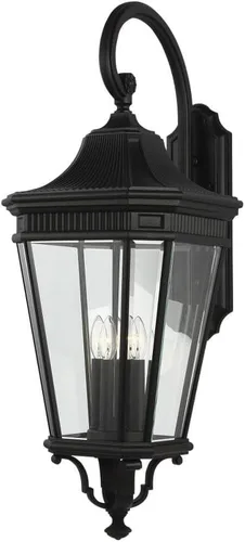 Vista 12 de Generation Lighting OL5400BK Cotswold Lane - Farol de pared para iluminación de patio al aire libre, negro, 1 luz
