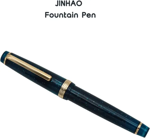 Vista 26 de 82 Pluma estilográfica - Barril de material acrílico, plumín extrafino de iridio con convertidor de tinta, pluma de escritura suave, diseño clásico