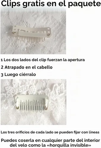 Vista 6 de Velo de iglesia de encaje para niñas, velos de primera comunión para niñas