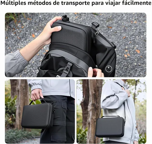 Vista 5 de AMAZEAR Funda de transporte para DJI Osmo Action 5 Pro, accesorios DJI Action5 Pro, protector compacto y rígido, bolsa de transporte portátil