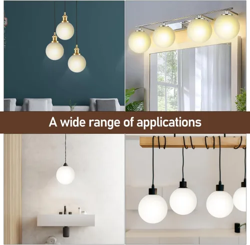Vista 4 de DOITOOL Pantalla de repuesto para lámpara de bola acrílica de 3.14 pulgadas, cubierta de lámpara de pared y pantalla de luz para poste para enchufe