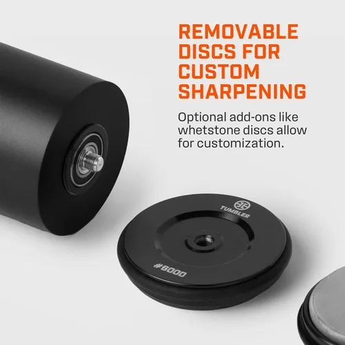 Vista 7 de TUMBLER Pro Rolling Knife Sharpener™ - Afilado de cuchillos hecho fácil - Kit de afilado de cuchillos rodante con sistema de disco removible