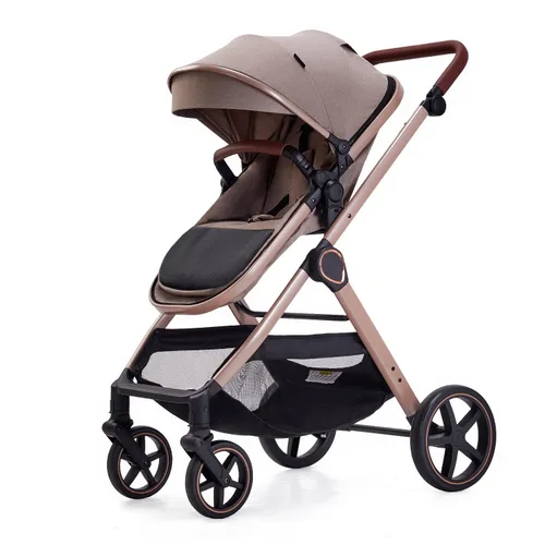 Vista 9 de Lortsybab Cochecito de bebé 2 en 1, cochecito convertible para bebés de 0 a 36 meses (beige)
