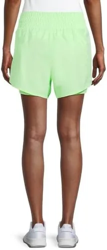 Vista 3 de Pantalones cortos de correr para mujer con forro de bicicleta con bolsillos laterales con cremallera