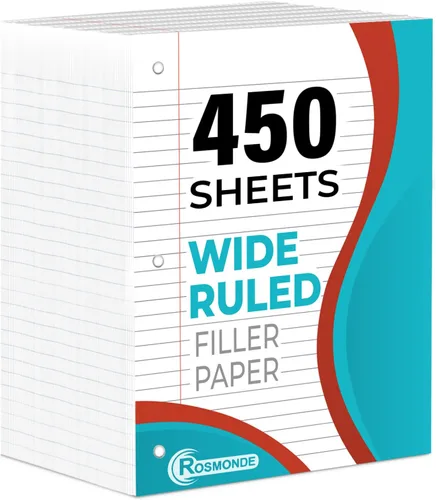 Vista 12 de Rosmonde Papel de hojas sueltas a granel, 3600 hojas, paquete de 24, hojas cuadriculadas, 8 x 10.5 pulgadas, 150 hojas/paquete, 3 perforaciones