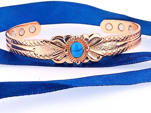 Vista 4 de SCVIYRUN Pulsera de cobre utilizada para tamaño ajustable una pulsera de cobre puro para mujeres