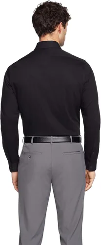Vista 4 de Calvin Klein Mens Dress Shirt Slim Fit Non-iron Herringbone