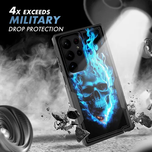 Vista 560 de Funda para Galaxy A14 5G, resistente de doble capa híbrida de policarbonato duro, goma suave, a prueba de golpes, funda protectora resistente