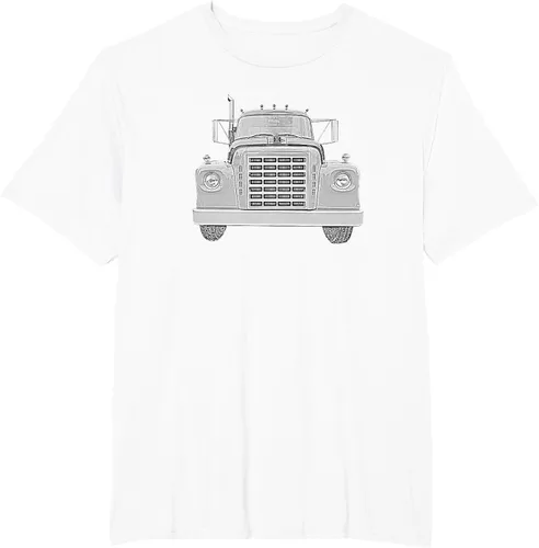 Vista 55 de Camiseta clásica de camión pesado International Harvester IH Loadstar, Negro, S