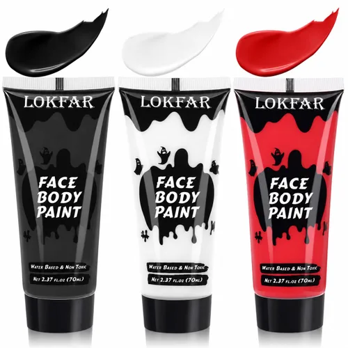 Vista 22 de Pintura corporal blanca para maquillaje de Halloween, crema a base de agua Blanco