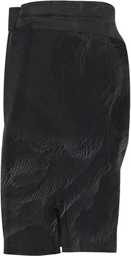 Vista 4 de O2TEE Pantalones cortos de lucha MMA para hombre, serie Roar, BJJ, No Gi, Grappling, Jiu Jitsu Onda abstracta