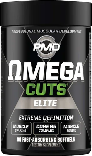 Vista 6 de PMD Sports Ultra Pump Fuel Insanity - Pre entrenamiento - Grape Gusher (30 porciones) Sports Omega Cuts Elite Thermogenic Fat Burner