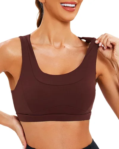 Vista 2 de RUNNING GIRL Sujetadores deportivos para mujer de alto soporte, copa moldeada de alto impacto, brasier deportivo de alto impacto, brasier deportivo