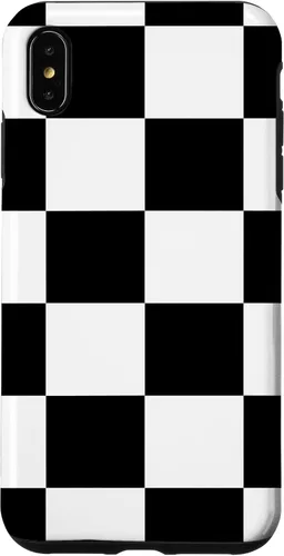 Vista 11 de Black and White Classic Checkered Big Checkerboard Pattern Case for iPhone 16