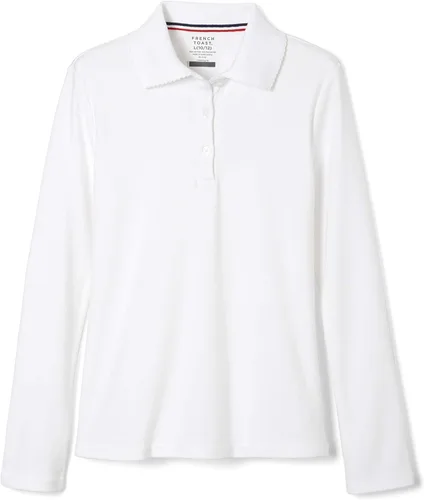 Vista 6 de French Toast Little Girls 'bebé LS ajustado Polo de punto con Picot collar