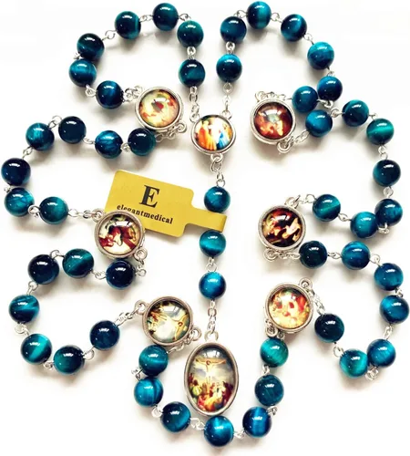 Vista 3 de elegantmedical Collar con rosario católico de SIETE 7 SORROWS MARY