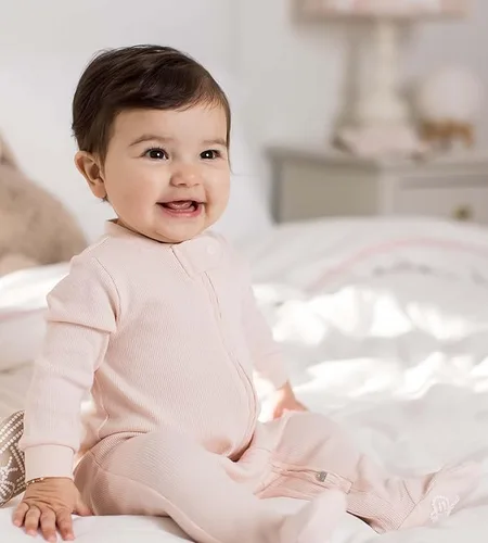 Vista 5 de Burt's Bees Baby Pijama con pies de algodón orgánico para niña