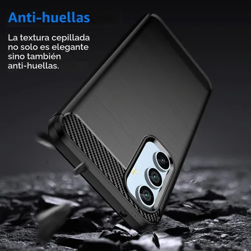 Vista 3 de Osophter Funda para Samsung Galaxy A54 5G, Samsung A54 5G Funda de absorción de golpes Flexible TPU Caucho Protector de teléfono celular (negro)