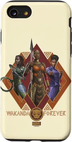 Vista 18 de iPhone 16 Marvel Black Panther: Wakanda Forever Hero Warrior Trio Case