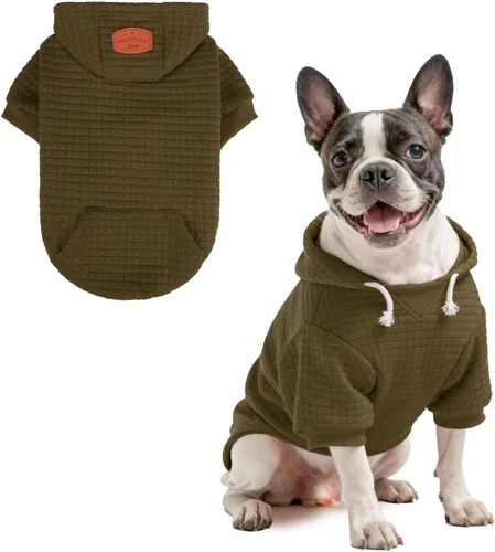 Vista 11 de BEAUTYZOO - Sudadera con capucha para perros con agujero para correa y bolsillo, suéteres para perros pequeños, medianos y grandes, niños y niñas