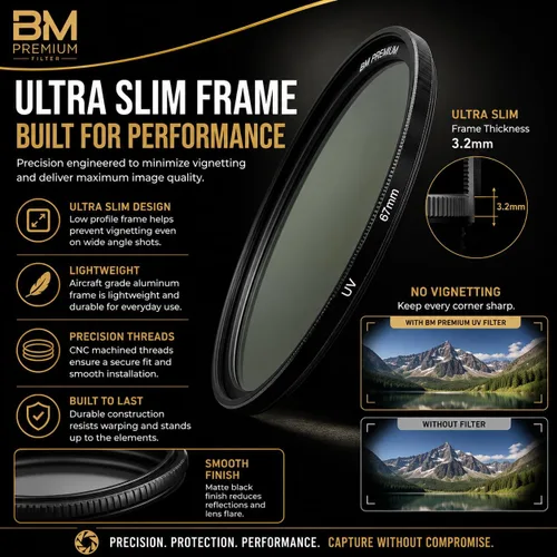 Vista 6 de Filtro de protección UV de 2.638 in para cámaras Nikon COOLPIX P900 y P950